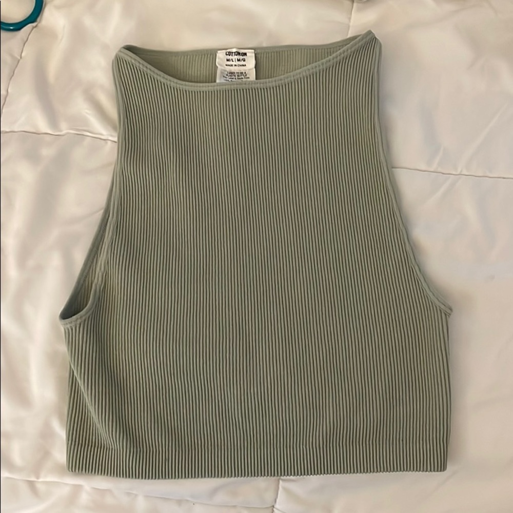 Cotton on sage green tank top